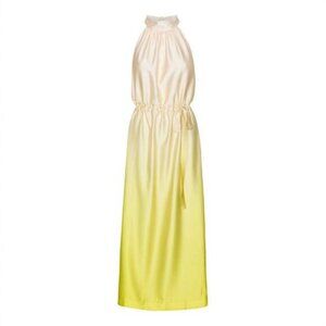 Karmamia Layla Maxi Dress Yellow Gradient Halter Flowy NWT - Size S/M